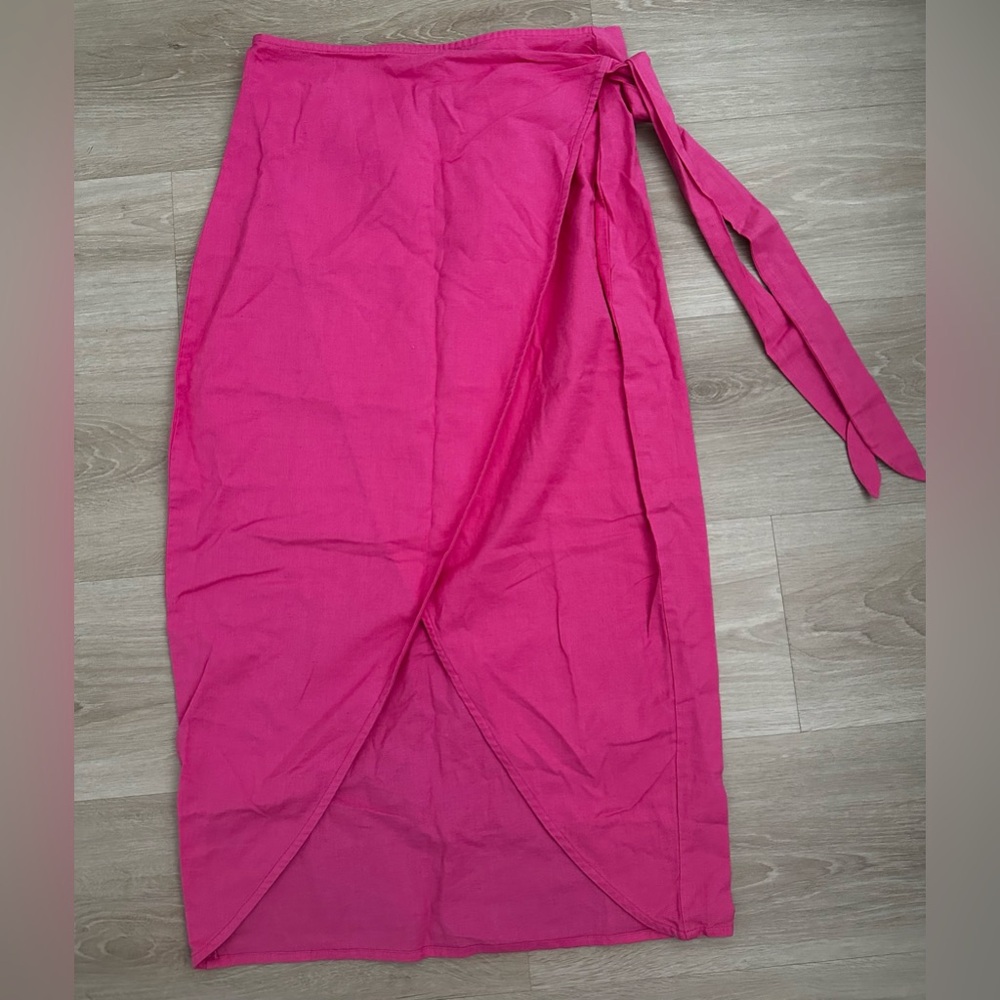 SHORE Wrap MIDI skirt
